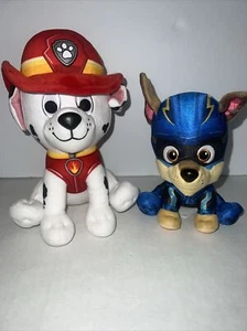 Coppia di peluche Nickelodeon Paw Patrol Chase 7” e Marshall 9” - Foto 1 di 7