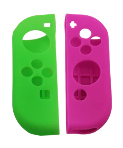 Silicone Cover For Switch Joy Con Controller Skin Case Pink & Green - Picture 1 of 3