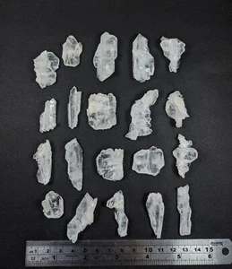 Natural Faden Quartz crystals 20 pcs lot from Balochistan Pakistan, 115 gram's. - Picture 1 of 14