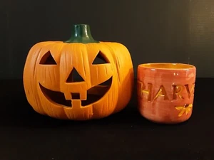 Halloween Calabaza Jack O Linterna Soporte Votivo Plus Cosecha Soporte Votivo - Imagen 1 de 12