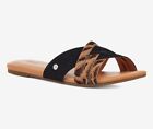 New Ugg Kenleigh Slide Women's Sandal Animal Print Black Sz 7.5