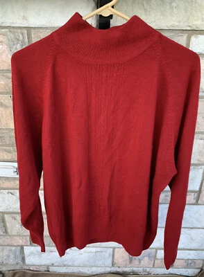 Suéter Vintage Cristal Kobe Mujer Rojo Cuello Simulado Talla 2x Foto 1 de 4