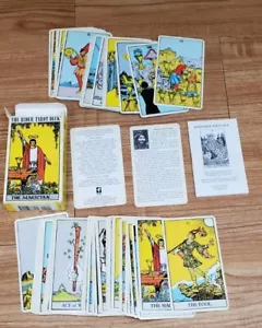 Mazzo Vintage 1971 Il Cavaliere Tarocchi Waite Il Mago 78 Carte Con Istruzioni - Foto 1 di 9