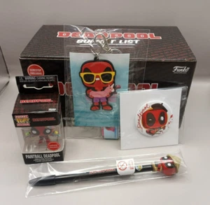 Funko Marvel Deadpool Bucket List Box W/ Lanyard, Pen, Pin, Paintball Pocket Pop - Picture 1 of 9