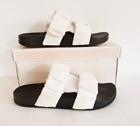 No Doubt Women's White/Black Slide Sandals Size 6.5  New in Box