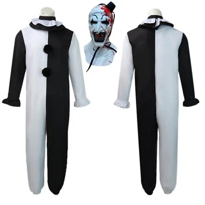 Terrifier 2 Art the Clown Cosplay Jumpsuit Halloween Carnival Costume Suits Gift