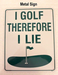 Golf Metall Wandschild Perfect Golfer Dekor 10x8" I Lie Made in USA  - Bild 1 von 3