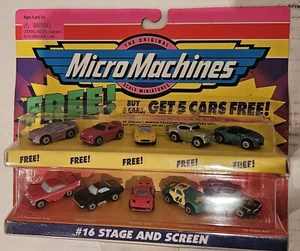 Micro machines #16 Stage And Screen Set With 5 Free Cars - Picture 1 of 5