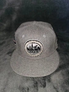 NEW ERA 59 FIFTY MLB CHICAGO WHITE SOX WOOL FITTED HAT MENS SZ 7 1/4 GREY NEW - Picture 1 of 9