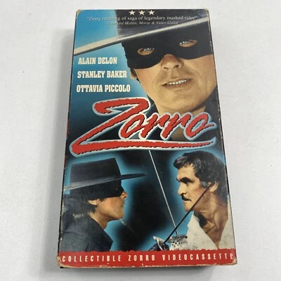 Original ZORRO VHS Movie 1974 Starring Alain Delon Stanley Baker Ottavia Cult Foto 1 de 4