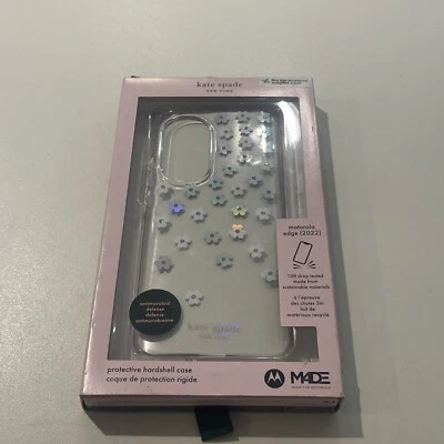 Kate Spade 保护壳 适用于摩托罗拉 Edge 2022 透明花卉设计  — 第 1/3 张图片