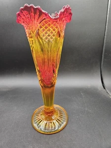 Vintage Vaso bocciolo in vetro vichingo Amberina - Foto 1 di 8
