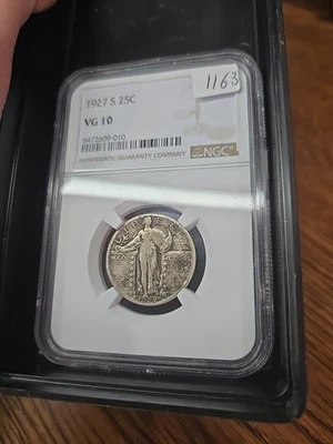 1927-S Standing Liberty Silver Quarter - NGC VG10  - Image 1 of 2