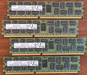 Samsung 64GB 4x16GB 2Rx4 PC3L-12800R 1600MHz DDR3 ECC Registered Server Memory - Picture 1 of 1