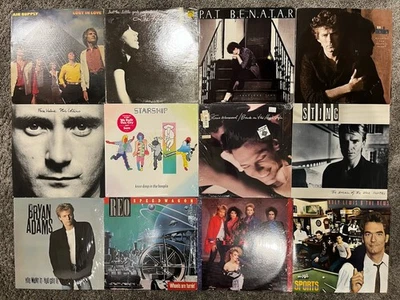 1980’s 12 LP LOT - REO, Heart, Bryan Adams, Sting, Henley, Winwood, Benatar Etc. - Image 1 of 2