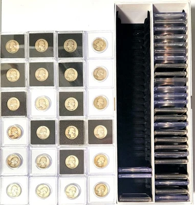 Washington Quarter 52-Coin Set - 1936 to 2021 - Mostly Silver Coins - Image 1 of 4
