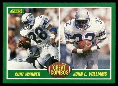 1989 SCORE CURT WARNER/JOHN L. WILLIAMS B SEATTLE SEAHAWKS #279 - Image 1 of 2