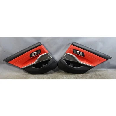 Panel de tarjeta de puerta interior trasera Fiona cuero rojo original BMW G80 M3 G20 19-25 serie 3 Foto 1 de 4
