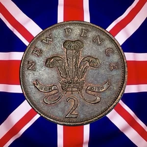 1981 Great Britain 2 New Pence - Nice Dark Toning! - Combined Ship - Picture 1 of 2