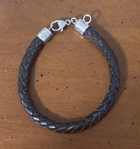 Thomas Sabo Hombres Negro Maltés .925 Plata Cruz Dije Club Cuero Pulsera S-1 - Imagen 1 de 4