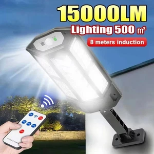 Luz solar de irradiación 15000LM 500m² para sensor de movimiento de luz solar exterior IP65... - Imagen 1 de 12