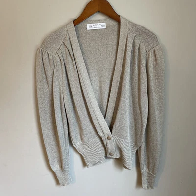 Vintage St Michael Beige Gold Santana Knit Sweater Women's Size 12  14 - Image 1 of 4