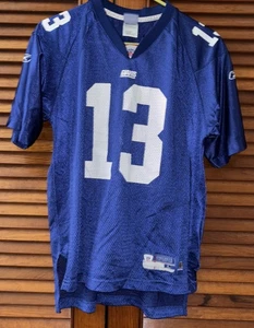 New York Giants NFL Kurt Warner # 13 Camiseta Reebok Azul Juvenil Grande 14-16 - Imagen 1 de 4