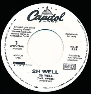 oH WELL - OH WELL - CAPITOL 7PRO-79641 - 45 Record VG+ - Foto 1 di 2