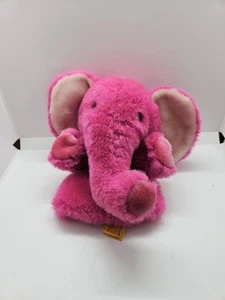 Vintage 1994 24K Polar Puff rosa Elefant Puppe Plüsch Rarität - Bild 1 von 11