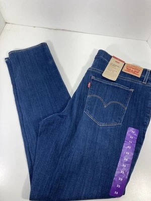 Женские узкие джинсы Levis 311 Stellar Shaping 33X30 синяя джинсовая ткань эластичные искусственно состаренные - Изображение 1 из 4