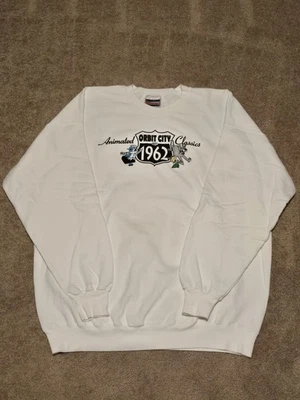 Vintage XXL 90's Paramount Kings Island JETSONS Orbit City Crewneck Sweatshirt  - Image 1 of 4