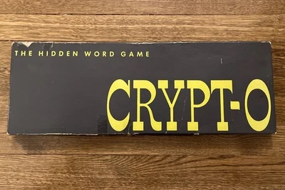 CRYPT-O Hidden Word Game Board Cards Development Products Corp 1950s Vtg RARE - Image 1 of 4
