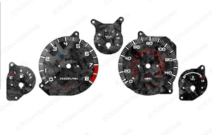 Mazda MX5 Mk2 Forged Carbon Dial Cards 8 Colours Gauges - Picture 1 of 8