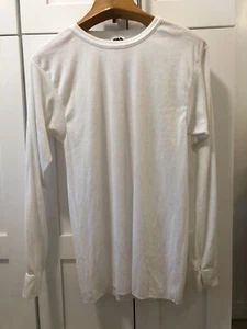 Vintage Medalist Long Sleeve Shirt Mens XL 100% Polyester White Shirt Good (E2) - Picture 1 of 5