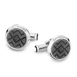 Gemelli Montblanc Urban Spirit tondi intarsiati granulati 116654 nuovi - Foto 1 di 5