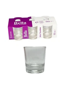 Pack of 6 Shooter Bella Glass Slammer 50ml Mini Tumblers Zam Zam Drink Glasses - Picture 1 of 6
