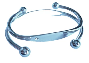 2 x Freundschafts Armreif mit Strass hinten offen silber Modeschmuck NEU + TOP - Bild 1 von 5