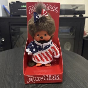 Monchhichi EE. UU. Niña Camiseta Olímpica Muñeca 8 pulgadas - Imagen 1 de 2
