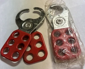 Master Electrical Lock-Out Safety Tag Hasp Lock  Lot of 2  - 1 New 1 Used - Picture 1 of 2