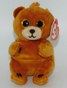 New! Ty Beanie Babies Beanie Bellies DUNCAN the Brown Bear Key Clip Size NWT's - Picture 1 of 2