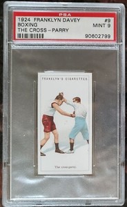 1923 The Cross Parry Franklyn Davey & Co Boxing Tobaco Card #9 PSA MINT 9