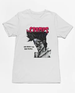 The Cramps Punk Rock Band Tour Album Vintage Graphic 100% Cotton Shirt 101448 - Picture 1 of 4