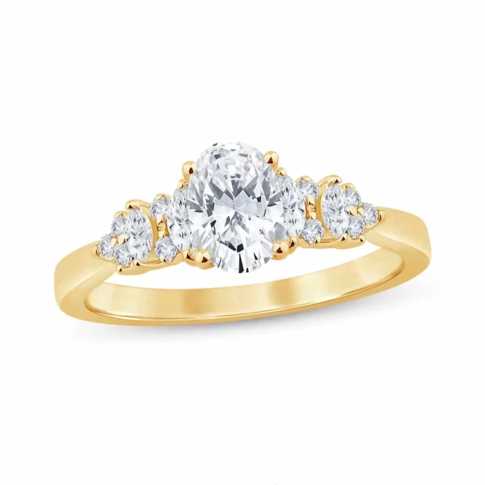 Oval-Cut Diamond Engagement Ring 7/8 ct tw 14K Yellow Gold - Image 1 of 1