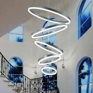 Guang Shuo LED Chandelier 5Ring Chandelier Light Fixture,Modern LEDPendant Light - Picture 1 of 9
