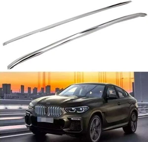 2Pcs Fits for BMW X6 G06 2020 2021 2022 Aluminum Roof Rail Rack Side Rail Bar - Picture 1 of 5