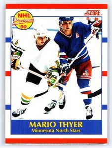 1990 Score Canadian #382 Mario Thyer  Hockey Minnesota North Stars Rookie