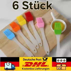 6x Silikonpinsel Küchenpinsel Backpinsel Bratenpinsel Kochpinsel Grillpinsel - Bild 1 von 5