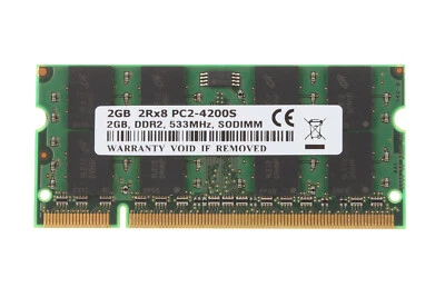 2GB RAM PC2-4200 DDR2-533Mhz 200pin 200PIN Laptop Memory DIMM CL4 pc4200 NON-ECC - Image 1 of 4