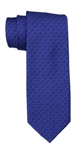 Dolcepunta Seven Fold Satin Blue Purple Geometric Tie - Picture 1 of 1
