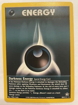 Pokémon! Darkness Energy - Neo Genesis - Rare Pokemon Card - Near Mint - Image 1 of 2